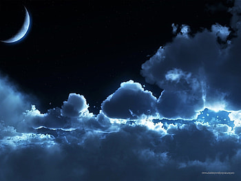 Landscape, Sky, Moon HD wallpaper