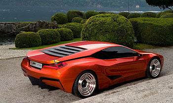 BMW, car, landscape, bushes, orange, super HD wallpaper