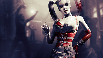 batman arkham city, girl, tattoo, haircut, face, harley quinn Full Background HD wallpaper