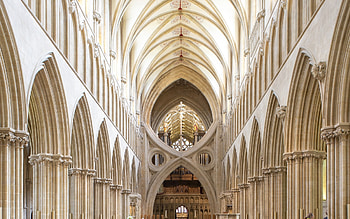 Wells Cathedral, England, England, inside, church, columns, gothic HD wallpaper
