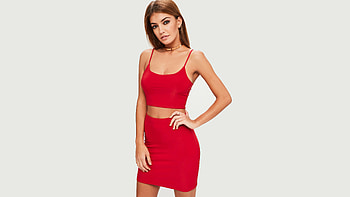 Model In Red Hot Dress, girls, model, dress HD wallpaper