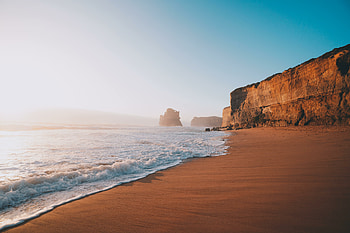 Beach, clean waves, nature HD wallpaper