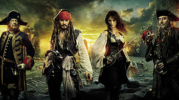 Geoffrey Rush, Angelica Teach, Blackbeard, Jack Sparrow HD wallpaper
