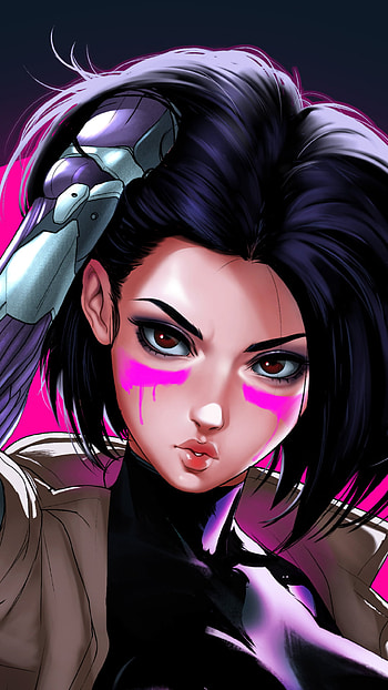 cyborg, brown eyes, face, short hair, black hair, movie HD phone wallpaper