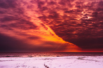 Nature, Sky, Shining, Snow, Shore, Bank HD wallpaper