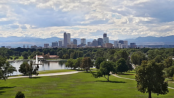 Denver skyline, Colorado rentals, Computer and iPad rentals, Vernon Computer Source HD wallpaper