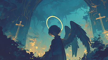 Angel Style Anime, angel, Anime, AI Art, anime angel HD wallpaper