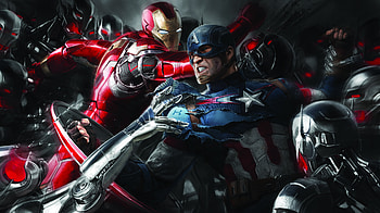 Iron Man And Captain America Artwork, iron-man, captain-america, artwork, superheroes HD wallpaper