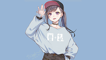 Anime Girl Sweater Hoods , anime-girl, anime, artist, artwork, digital-art, sweater HD wallpaper