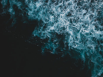 Nature, Water, Sea, Waves, View From Above, Dark, Surface HD wallpaper