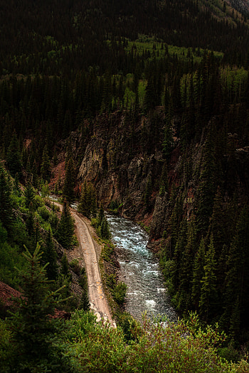 Nature, Rivers, View From Above, Road, Forest, Break, Precipice HD phone wallpaper