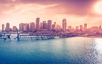 Bridge, Miami, , City, Cityscape, Florida, Skyscraper, Usa, Water HD wallpaper