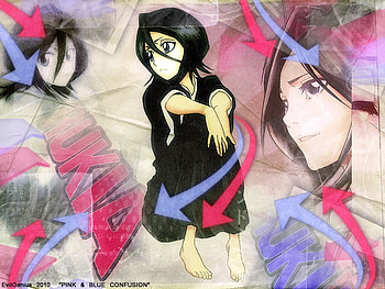 Rukia, sexy, pink, anime, cute, girl HD wallpaper