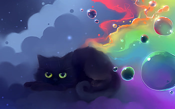 Animals, Cats, Art HD wallpaper