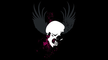 Skull Grunge Wings Dark, skull, wings, dark HD wallpaper