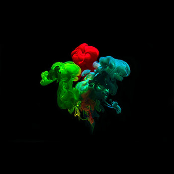 Colorful, ink clouds, close up, amoled HD phone wallpaper