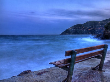 Alone into the Blue, blue, alone HD wallpaper