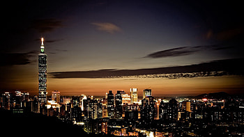 Cities, Night, City, View From Above, Shine, Light HD wallpaper