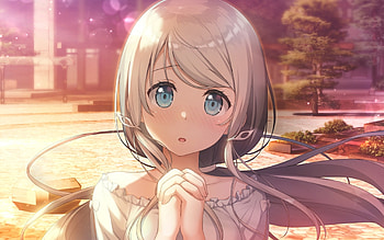 Kamisama (Anime), White-haired girl, Blue-eyed charm, Macbook Pro HD wallpaper