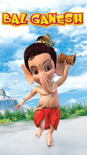 Bal Ganesh, Kids Cartoon, god ganesh HD phone wallpaper