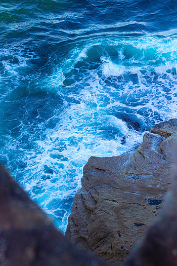 Sea, Nature, Rock, Ripples, Ripple, Stone, Foam, Surf HD phone wallpaper