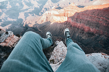 Mountains, Canyon, Miscellanea, Miscellaneous, Legs, Overview, Review, Height HD wallpaper