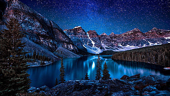 Banff National Park, Sky, Mountain, Tree, Lake, Water, Reflection HD wallpaper