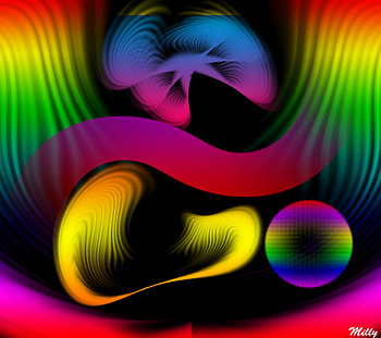 Abstracts, rainbow, patterns, colours, brushes HD wallpaper
