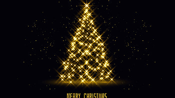 Merry Christmas Lights Tree Black Background Christmas HD wallpaper
