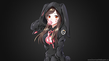 Dva, Hoodie, Overwatch HD wallpaper