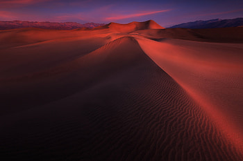 The dunes, Desert, Sunset, Sand, Sky HD wallpaper