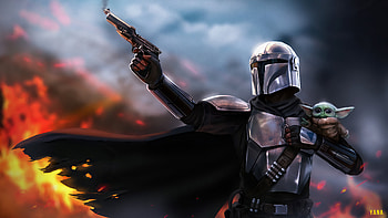 The Mandalorian Tv , the-mandalorian, tv-shows, star-wars, artstation, baby-yoda HD wallpaper