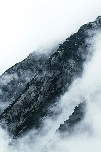 Nature, Mountains, Clouds, Fog, Vegetation, Slopes HD phone wallpaper