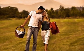 Picnic Time, lovers delight, eyes for you, together moments HD wallpaper