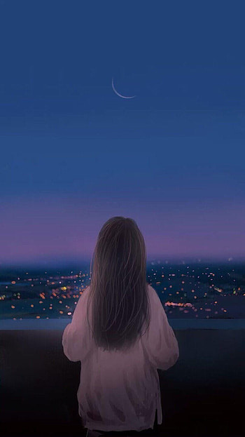 Sad Girl Cartoon, Cartoon Sad Alone HD phone wallpaper