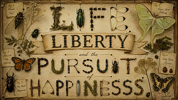 Life, Liberty & the Pursuit of Happiness —, Typography, Insect, Butterfly HD wallpaper