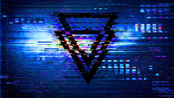 Corrupted , triangle, abstract, deviantart HD wallpaper