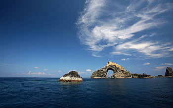 Nature, Stones, Sea, Clouds HD wallpaper