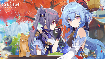 Ganyu Cat Keqing Genshin Impact HD wallpaper