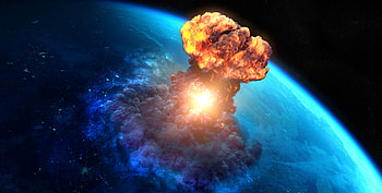 Explosion, digital artwork, fantasy, planet HD wallpaper