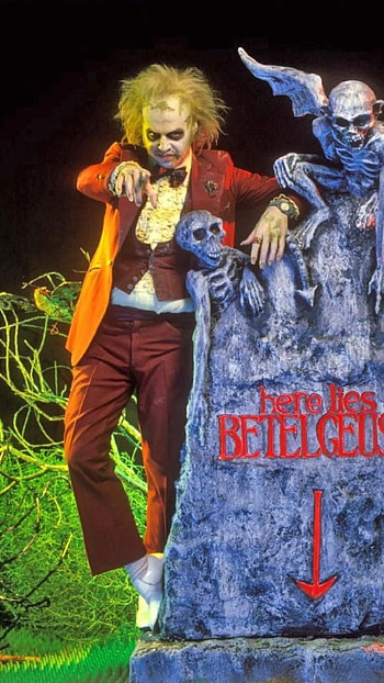 Michael Keaton, Beetlejuice character, Tim Burton, Classic movie HD phone wallpaper