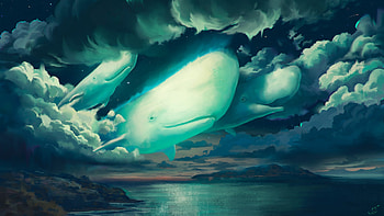 fantasy, whale HD wallpaper