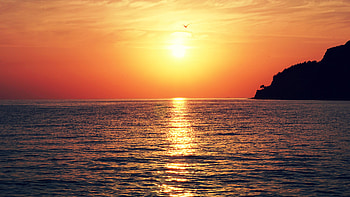 Sunset Seascape HD wallpaper