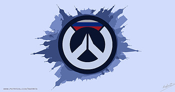Overwatch Minimalism Logo Artwork, overwatch, games, minimalism, artwork, artist, digital-art HD wallpaper