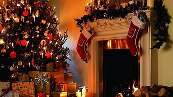 Christmas Fireplace, Cozy holiday scenes, Festive , Ryan Cunningham HD wallpaper