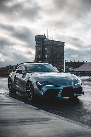 Sports, Toyota, Cars, Wet, Car, Machine, Grey, Sports Car, Supercar HD phone wallpaper