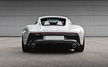 Porsche 904 Living Legend, rear view, exterior, new white Porsche 904, supercar, german sports cars, Porsche HD wallpaper