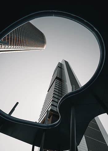 Cities, Sky, Skyscraper, Building, Bottom View HD phone wallpaper