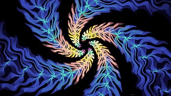 Infinite dynamics of space, infinity, pattern, blue, fractals, , , CG HD wallpaper