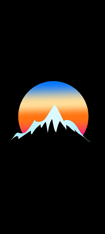 Dusk, cloud, sky, amoled, mountain, sunset, black, dark, , sun HD phone wallpaper